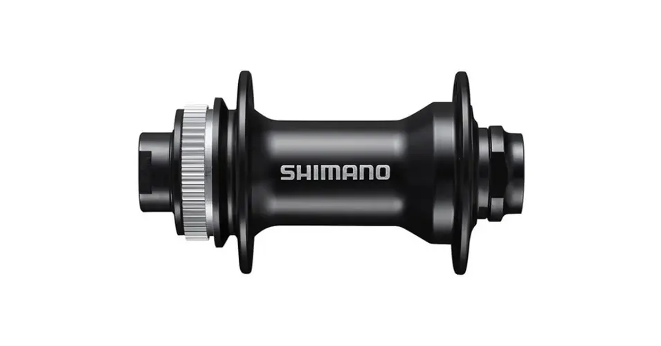 Árcsökkenés Shimano Alivio HB-MT400 MTB első kerékagy, 32H, átütőtengelyes (15x100 mm), tárcsafékes (Centerlock), fekete