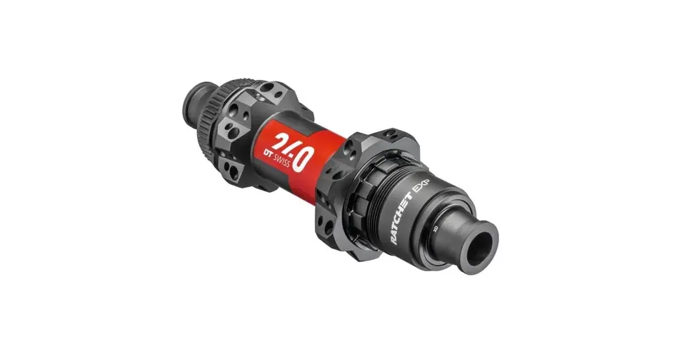 DT Swiss 240 EXP Straightpull hátsó kerékagy, 28H, tárcsafékes (centerlock), átütőtengelyes (12x142 mm), Sram XD kazettás, 220g, fekete Különleges ajánlat