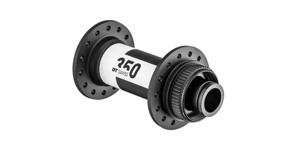 Árengedmény DT Swiss 350 első agy, 28H, tárcsafékes (CenterLock), átütőtengelyes (15x100 mm), fekete