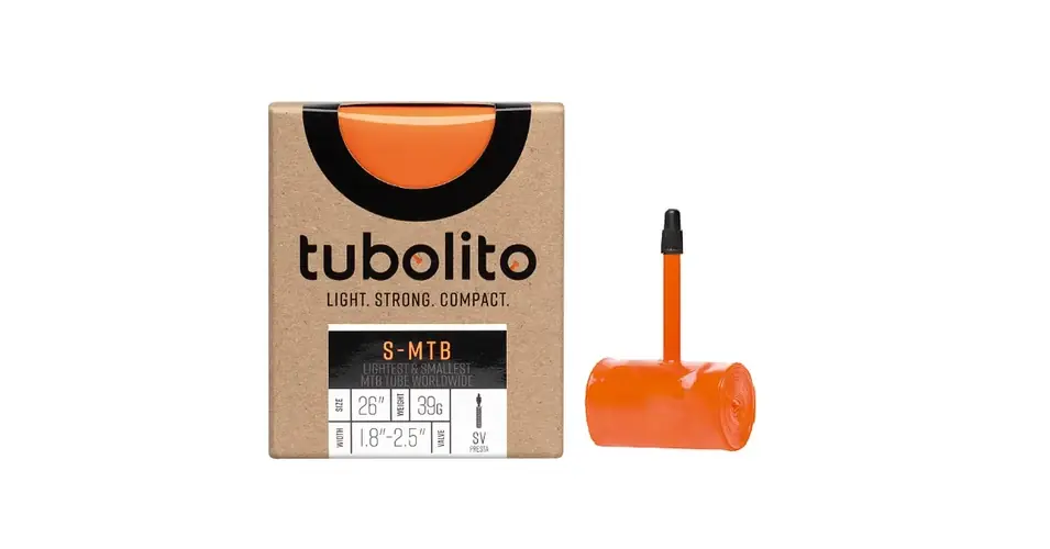 Tubolito S-Tubo MTB 26 x 1,8-2,5 (47/62-559) ultrakönnyű MTB belső gumi, FV42 (42 mm hosszú presta szeleppel), 39g, narancssárga Expressz szállítás