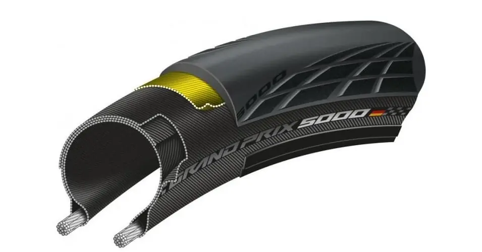 Continental Grand Prix 5000 S TR 622-30 (700x30C) külső gumi (köpeny), defektvédett (VectranBreaker), kevlárperemes, Black Chili, 311g Végkiárusítás