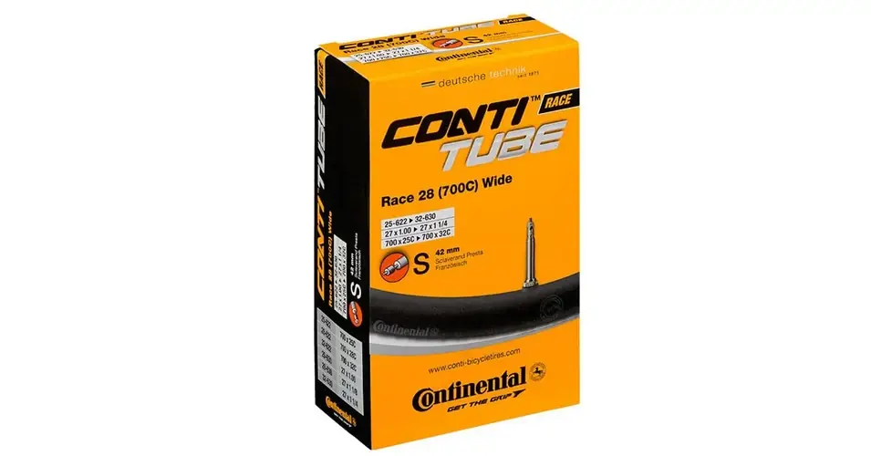 Azonnal elérhető Continental Race28 Wide 622x25/32 (700c) és 630x25/32 DO belső gumi, FV42 (42 mm hosszú bontható szeleppel, presta)