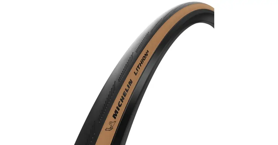 Árengedmény Michelin Lithion 4 Classic Kevlar Performance Line 622-25 (700x25C) országúti külső gumi, kevlárperemes, Magi-X, 240TPI, 235g, krémszínű oldalfal