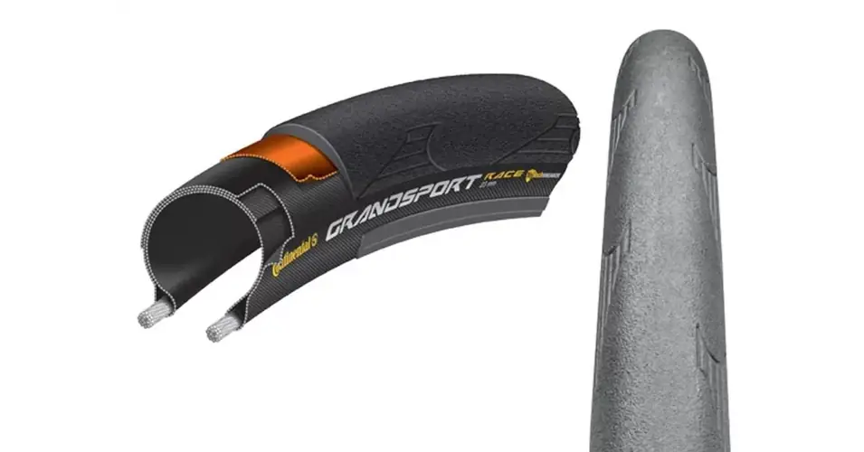 Legkelendőbb Continental Grand Sport Race 28-622 (700x28C) külső gumi (köpeny), defektvédett (Nytech Breaker), kevlárperemes, 335g, fekete
