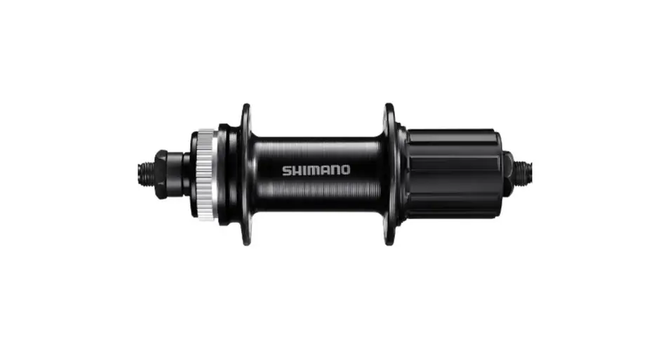 Shimano Tourney FH-TX505-8 hátsó kerékagy, 32H, tárcsafékes (CenterLock), gyorszáras, Shimano kazettával, fekete, OEM kiszerelés Árcsökkenés