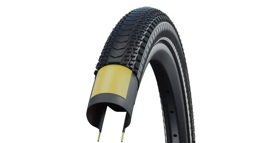 Gyors szállítás Schwalbe Marathon Almotion Evo HS603 28-29x1,5 (40-622) külső gumi (köpeny), defektvédett (V-Guard), kevlárperemes, reflexcsíkos, Addix, Lite-Skin, E25, 490g, fekete