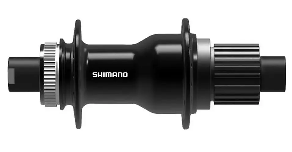 Kiárusítás Shimano Deore FH-TC500-MS hátsó kerékagy, 36H, tárcsafékes (CenterLock), átütőtengelyes (12x142 mm), Shimano MicroSpline 12s kazettával, fekete