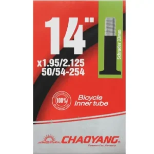 Gyors szállítás Chaoyang 14 x 1,95 - 2,125 (50/54-254) belső gumi 33 mm hosszú szeleppel, autós