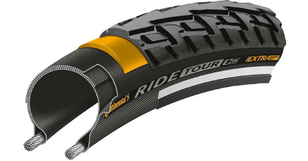 Expressz szállítás Continental kerékpáros külső gumi 54-584 RIDE Tour 26x1 1/2x2 fekete/fekete