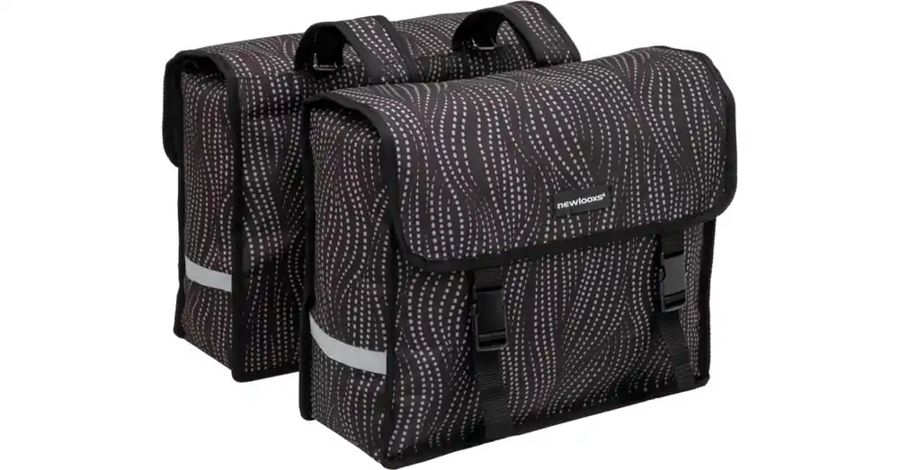 Végkiárusítás KERÉKPÁROS TÁSKA NEWLOOXS FIORI DUPLA ALMA FEKETE 30L 37X12,5X33CM(X2)