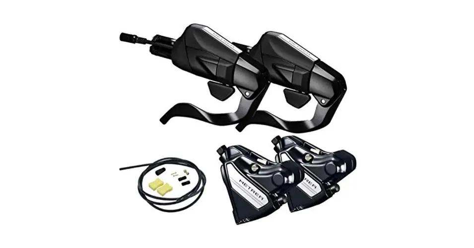 Rendeld meg most Shimano Metrea ST-U5060 városi fék-váltókar és hidraulikus tárcsafék szett (bal, jobb, és féktestek), 2x11s, fekete