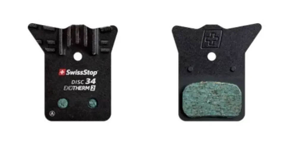 Különleges ajánlat SwissStop Disc 34 EXOTherm 2 hűtőbordás tárcsafék betét, Shimano Dura Ace, UItegra fékekhez, alu alap, organikus pofa