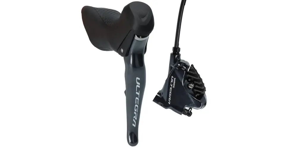 Gyors szállítás Shimano Ultegra BR-R8070 és ST-R8070 országúti fék-váltókar és hidraulikus tárcsafék szett, csak bal (első), 2s, fekete