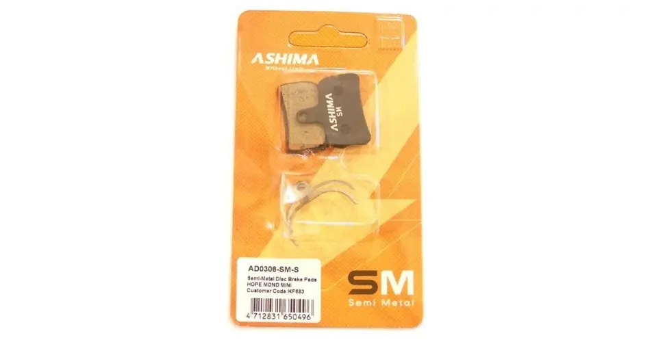 Expressz kézbesítés Ashima AD0306-SM-S tárcsafék betét Hope Mono Mini fékekhez, acél alap, fél-fémes pofa
