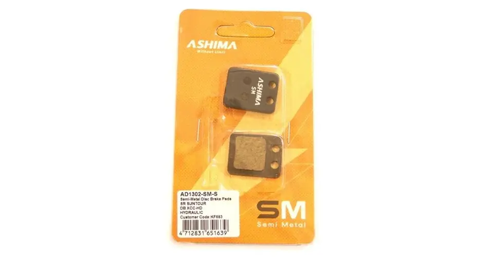 Ashima AD1302-SM-S tárcsafék betét Suntour DB XCC HD fékekhez, acél alap, fél-fémes pofa Ne maradj le