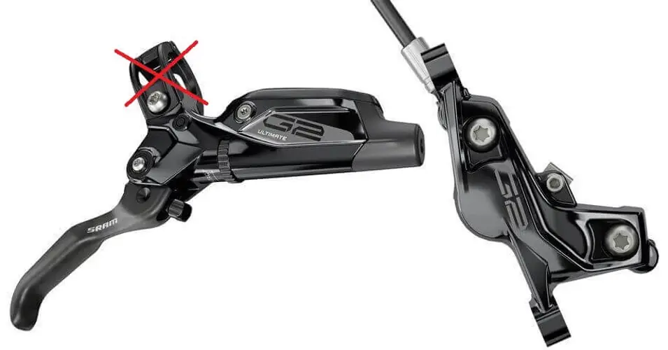 Sram G2 Ultimate Stealth hidraulikus tárcsafék, hátsó, féktárcsa nélkül, 1700 mm fékvezeték, fekete, OEM kiszerelés Szuper akció