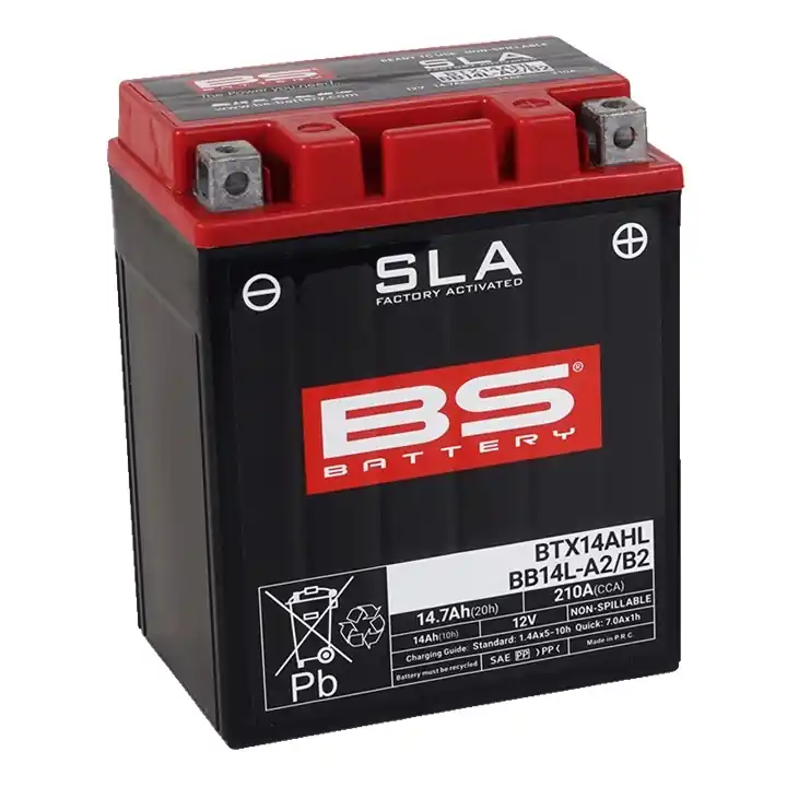 Alacsony ár Gyárilag aktivált akkumulátor BS-BATTERY BB14L-A2 (FA) (YB14L-A2 (FA)) SLA
