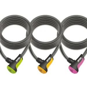 Expressz kézbesítés Lakat Onguard Neon spirál kábel kulcsos120cmx12mm (5db sárga,kék, zöld, narancs, pink)