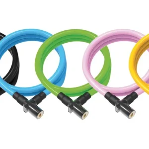 Szuper akció Lakat Onguard Neon spirál kábel kulcsos150cmx8mm(5db fekete,kék, zöld, narancs, pink)