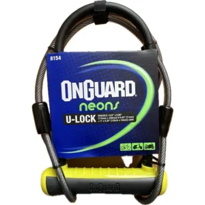 Onguard Neon 8154 Kerékpár Zár, Hurokkábel, sárga Olcsó