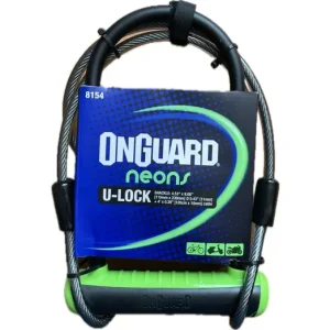 Biztonságos fizetés Onguard Neon 8154 Kerékpár Zár, Hurokkábel, zöld